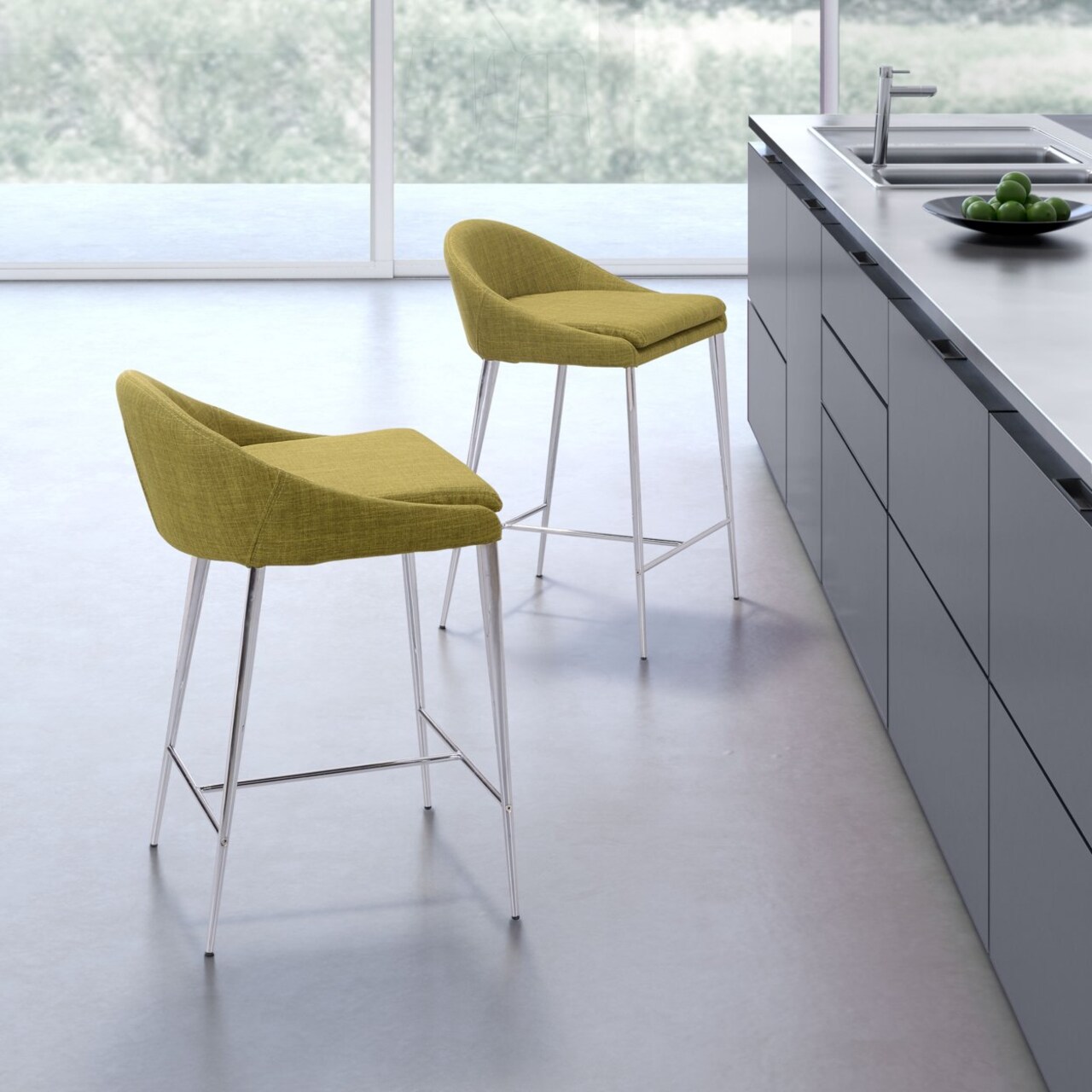 Zuo Modern Contemporary Inc. Reykjavik Counter Chair (Set of 2)